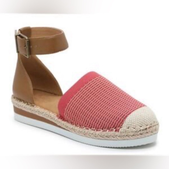 Crown Vintage Shoes - Crown Vintage Bonire wedge red and Tan Espadrilles sandals